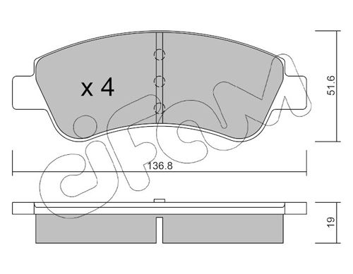 CIFAM 822-327-0 Brake Pad Set, disc brake