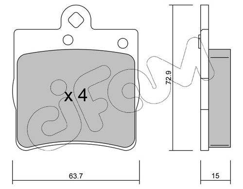 CIFAM 822-343-0 Brake Pad Set, disc brake