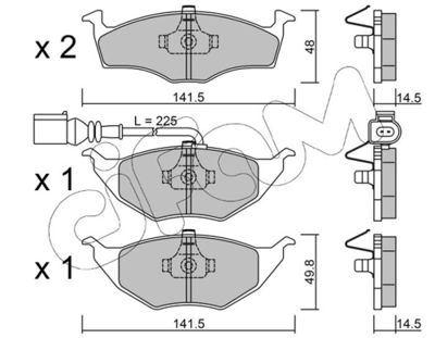 Brake Pad Set, disc brake CIFAM 822-345-1