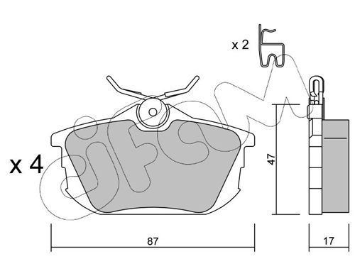 CIFAM 822-347-0 Brake Pad Set, disc brake