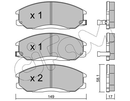 CIFAM 822-364-0 Brake Pad Set, disc brake