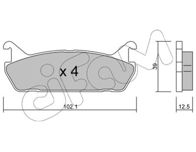 Brake Pad Set, disc brake CIFAM 822-390-0