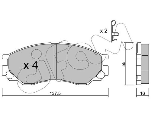 CIFAM 822-401-0 Brake Pad Set, disc brake