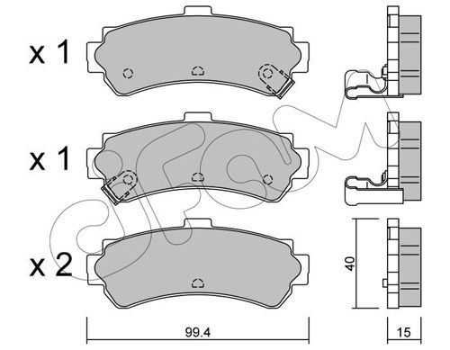 CIFAM 822-403-0 Brake Pad Set, disc brake