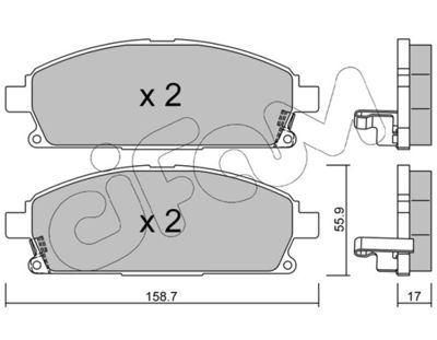 Brake Pad Set, disc brake CIFAM 822-406-1