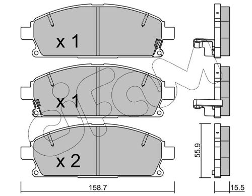 CIFAM 822-406-2 Brake Pad Set, disc brake