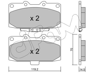 Brake Pad Set, disc brake CIFAM 822-413-0