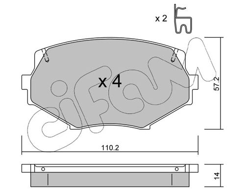 CIFAM 822-472-0 Brake Pad Set, disc brake