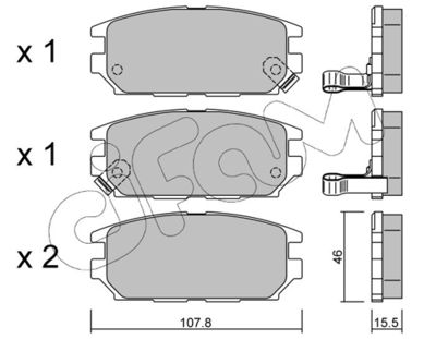 Brake Pad Set, disc brake CIFAM 822-483-0