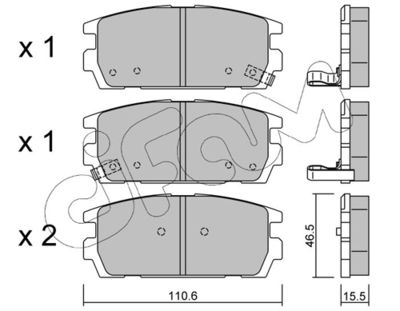 Brake Pad Set, disc brake CIFAM 822-507-0