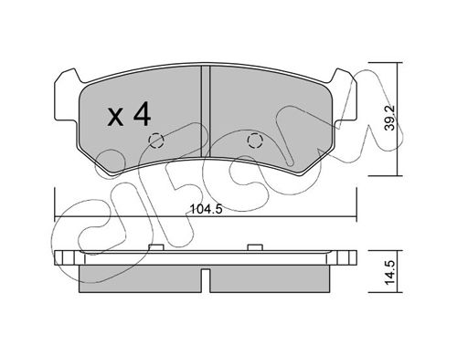 CIFAM 822-511-0 Brake Pad Set, disc brake