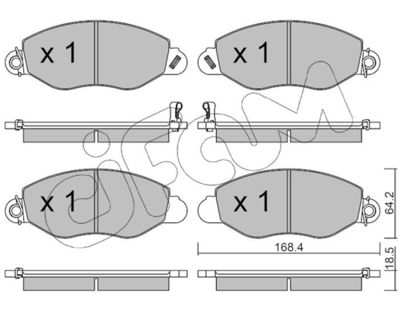 Brake Pad Set, disc brake CIFAM 822-536-0