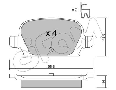 Brake Pad Set, disc brake CIFAM 822-541-0