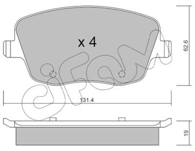 Brake Pad Set, disc brake CIFAM 822-547-0