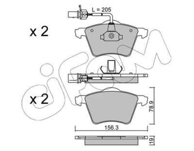 Brake Pad Set, disc brake CIFAM 822-550-1