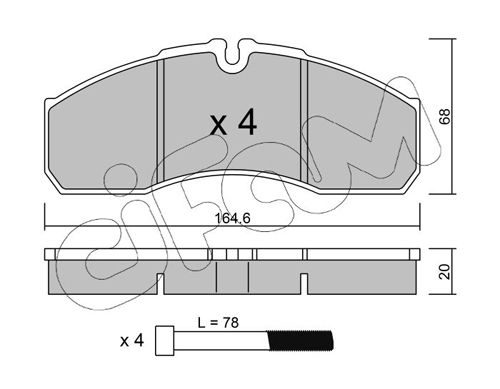 CIFAM 822-578-0 Brake Pad Set, disc brake