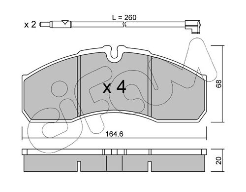 CIFAM 822-578-3K Brake Pad Set, disc brake