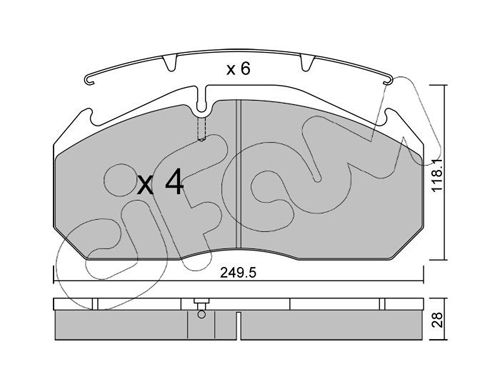 CIFAM 822-586-0 Brake Pad Set, disc brake