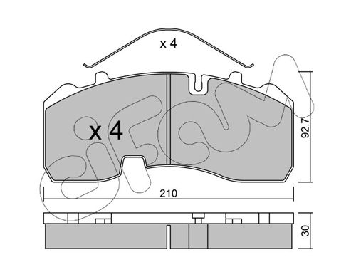 CIFAM 822-595-0 Brake Pad Set, disc brake