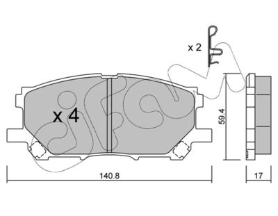 Brake Pad Set, disc brake CIFAM 822-618-0