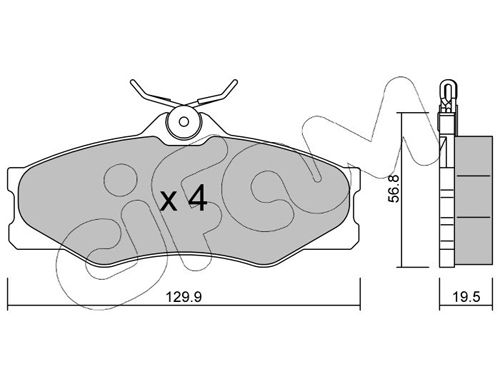 CIFAM 822-636-0 Brake Pad Set, disc brake