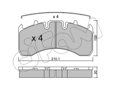 Brake Pad Set, disc brake CIFAM 822-650-0