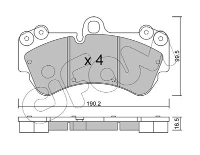 Brake Pad Set, disc brake CIFAM 822-653-0