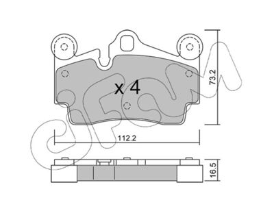 Brake Pad Set, disc brake CIFAM 822-655-0