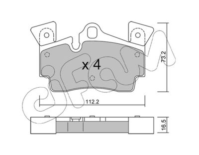 Brake Pad Set, disc brake CIFAM 822-655-1