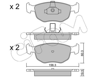 Brake Pad Set, disc brake CIFAM 822-656-0