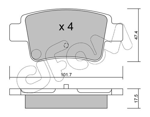 CIFAM 822-705-0 Brake Pad Set, disc brake