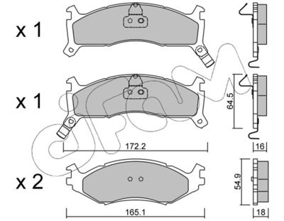 Brake Pad Set, disc brake CIFAM 822-714-0