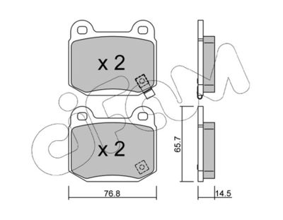 Brake Pad Set, disc brake CIFAM 822-739-0