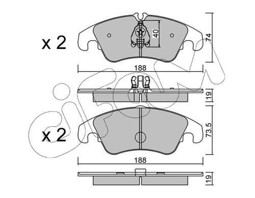 CIFAM 822-775-6 Brake Pad Set, disc brake