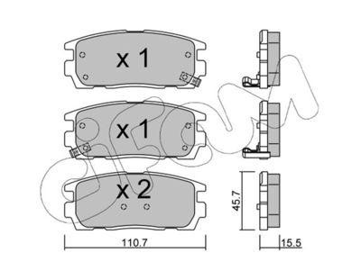 Brake Pad Set, disc brake CIFAM 822-779-0