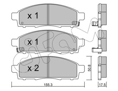 Brake Pad Set, disc brake CIFAM 822-791-1