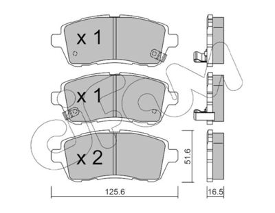 Brake Pad Set, disc brake CIFAM 822-793-1