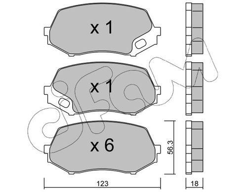 CIFAM 822-874-0 Brake Pad Set, disc brake