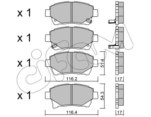 CIFAM 822-877-0 Brake Pad Set, disc brake