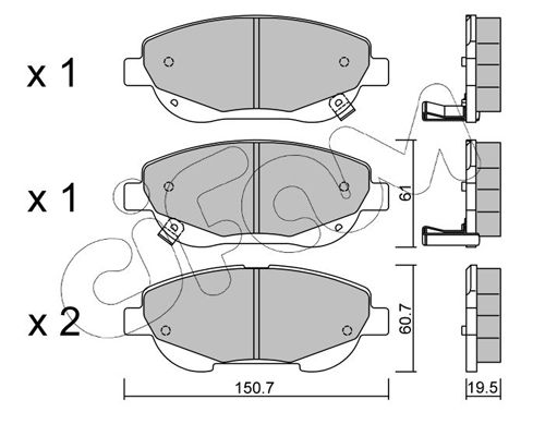 CIFAM 822-879-0 Brake Pad Set, disc brake