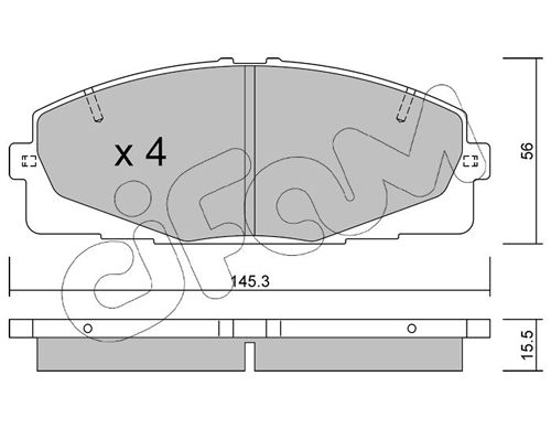 CIFAM 822-883-0 Brake Pad Set, disc brake