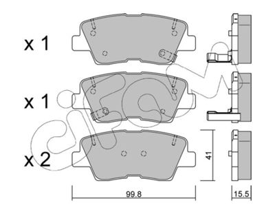 Brake Pad Set, disc brake CIFAM 822-886-0