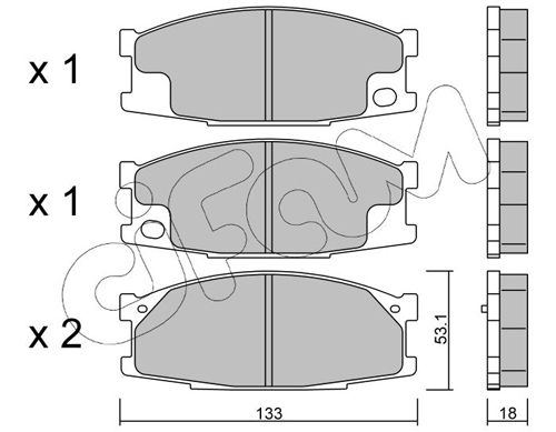 CIFAM 822-909-0 Brake Pad Set, disc brake