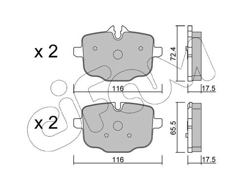 CIFAM 822-921-0 Brake Pad Set, disc brake
