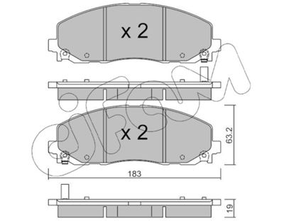 Brake Pad Set, disc brake CIFAM 822-946-0