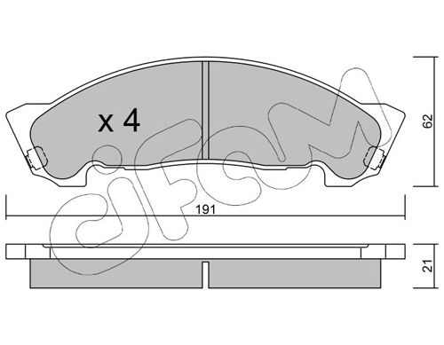 CIFAM 822-972-0 Brake Pad Set, disc brake