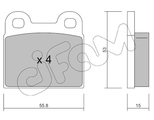 CIFAM 822-002-1 Brake Pad Set, disc brake