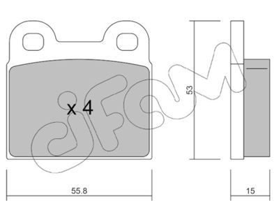 Brake Pad Set, disc brake CIFAM 822-002-1