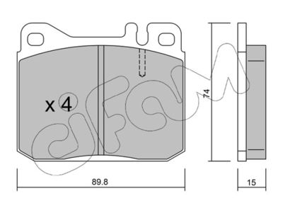 Brake Pad Set, disc brake CIFAM 822-011-0