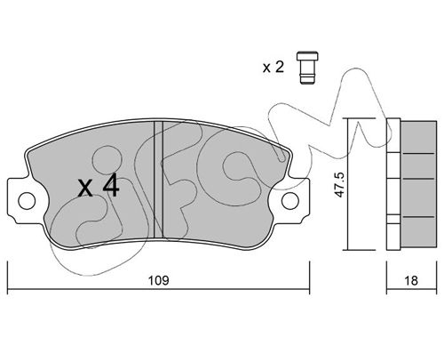 CIFAM 822-033-1 Brake Pad Set, disc brake